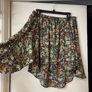 Off the shoulder floral blouse